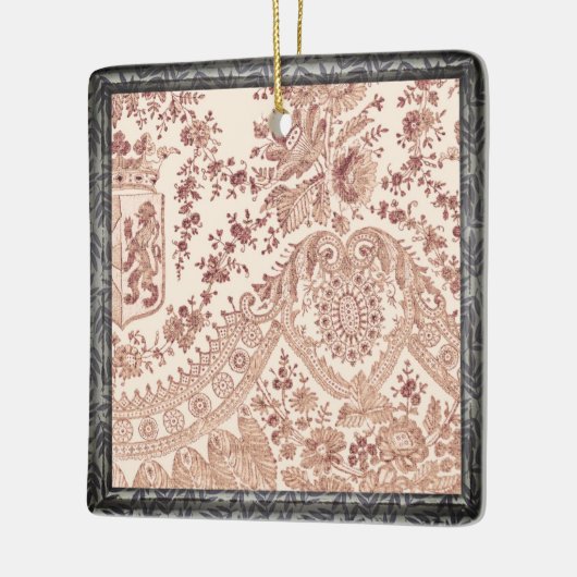 Roze kant Rozen Keramisch Ornament (Links)