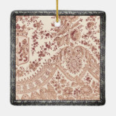 Roze kant Rozen Keramisch Ornament (Achterkant)