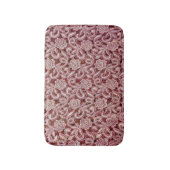 Roze kant, rozen patroon. badmat (Voorkant Verticaal)