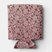 Roze kant, rozen patroon. blikjeskoeler (Achterkant)