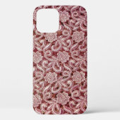 Roze kant,  rozen patroon. Case-Mate iPhone case (Achterkant)