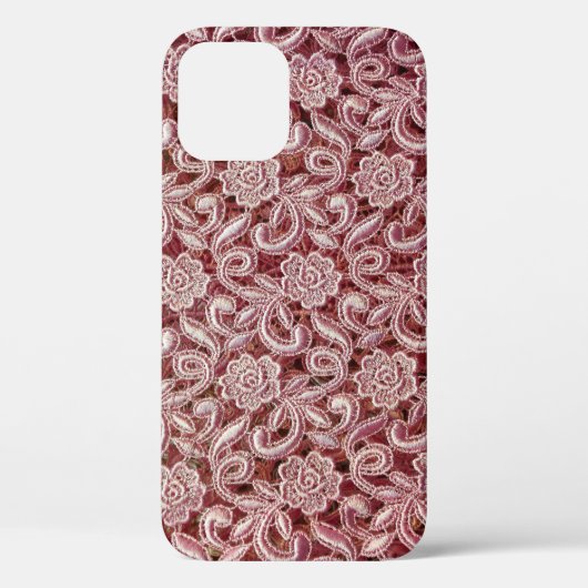 Roze kant,  rozen patroon. Case-Mate iPhone case (Achterkant)