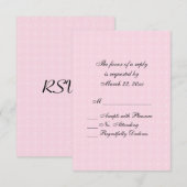 Roze kant RSVP Kaartje (Voorkant / Achterkant)