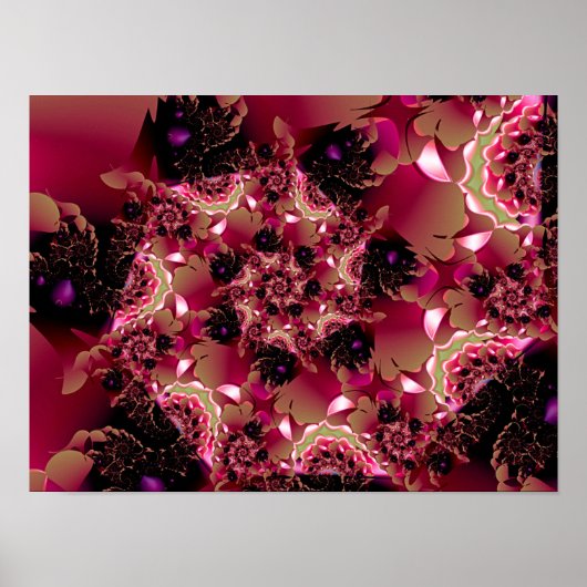 Roze kant spiraal poster (Voorkant)