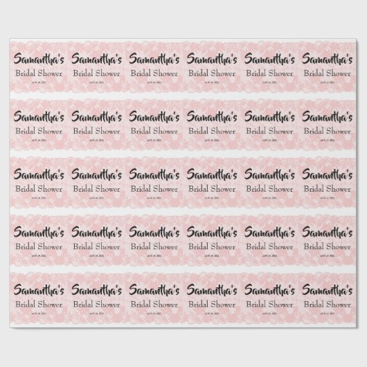 Roze Kant Trouwfeest Inpakpapier (Vlak)