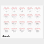 Roze Kant Trouwfeest Ronde Sticker (Vel)
