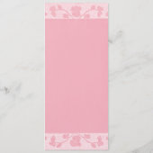 Roze Kant Vintage Elegante Trouw Menu (Achterkant)