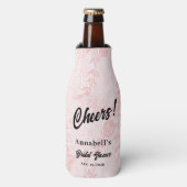 Roze kant Vrijgezellenfeest flesje koeler (Fles Voorkant)