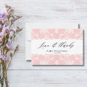 Roze kant Vrijgezellenfeest Hartelijk dank Bedankkaart