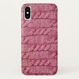 Roze kantelnit iPhone x hoesje