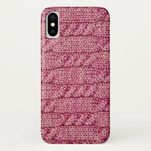 Roze kantelnit iPhone x hoesje