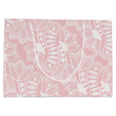 Roze Kanten Bloem Groot Cadeauzakje (Achterkant)