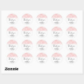 Roze Kanten Bruiloft Feest Klassieke Ronde Sticker (Vel)