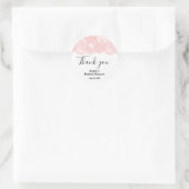 Roze Kanten Bruiloft Feest Klassieke Ronde Sticker (Tas)