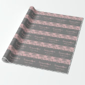 Roze Kanten Bruiloftcadeau Inpakpapier (Uitgerold)