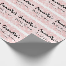 Roze Kanten Bruiloftcadeau Inpakpapier