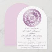 Roze Kanten Mandala Bruidsfeest Kaart (Voorkant / Achterkant)
