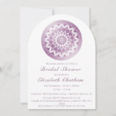 Roze Kanten Mandala Bruidsfeest Kaart (Voorkant)
