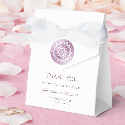Roze Kanten Mandala Bruiloft Bedankdoosjes (Huwelijk)