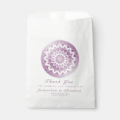 Roze Kanten Mandala Bruiloft Bedankzakje (Voorkant)