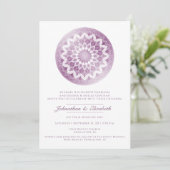 Roze Kanten Mandala Trouw Uitnodiging (Staand voorkant)