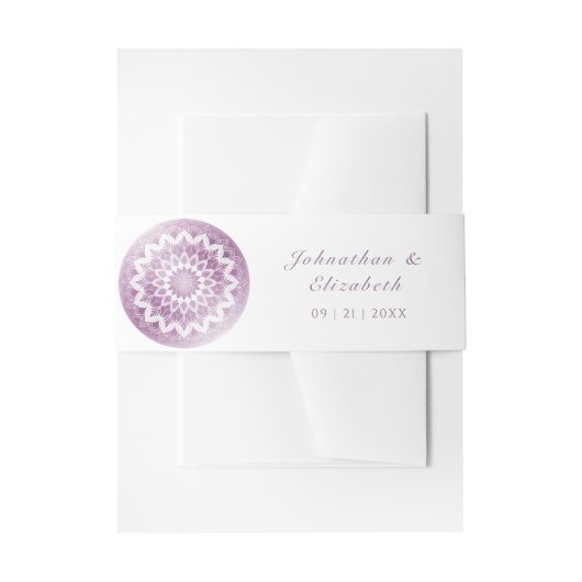 Roze Kanten Mandala Trouw Uitnodigingen Wikkel (Voorkant Voorbeeld)
