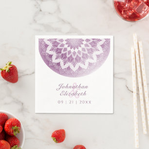 Roze Kanten Mandala Trouwservetten Servet