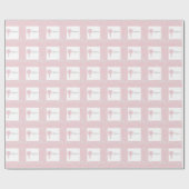 Roze Kanten Meisje Doop Cadeaupapier (Vlak)