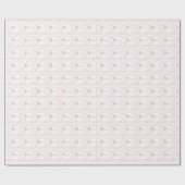 Roze Kanten Meisje Doop Cadeaupapier (Vlak)