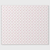 Roze Kanten Meisje Doop Cadeaupapier (Vlak)