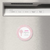 Roze Kanten Meisje Doop Magneet (Insitu (Vaatwasser))