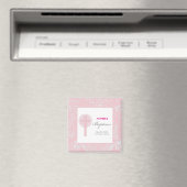 Roze Kanten Meisje Doop Magneet (Insitu (Vaatwasser))