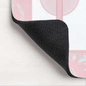 Roze Kanten Meisje Doop Muismat (Hoek)