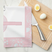 Roze Kanten Meisje Doop Theedoek (Quarter Fold)