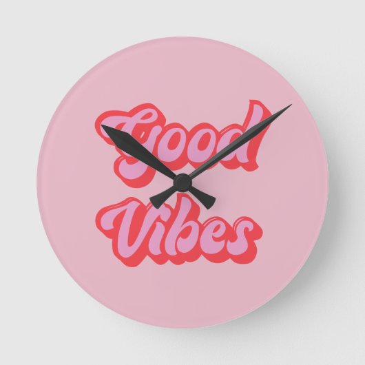 Roze Kantoor Ronde Klok (Voorkant)