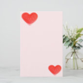 Roze kantoorbenodigdheden, gezoet briefpapier (Staand voorkant)