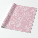 Roze kantpatroon  cadeaupapier<br><div class="desc">Dit ontwerp is gemaakt met behulp van digitale kunst. Klik op Aanpassen om de achtergrondkleur te wijzigen. Neem contact met mij op via colorflowcreations@gmail.com als u dit ontwerp op een ander product wilt hebben. Koop mijn originele abstracte acrylverf te koop op www.etsy.com/shop/colorflowart. Bekijk meer van mijn creaties of volg me...</div>