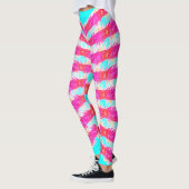 roze kantpatroon leggings (Links)