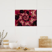 Roze Kantspiraal Poster (Keuken)