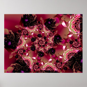 Roze Kantspiraal Poster