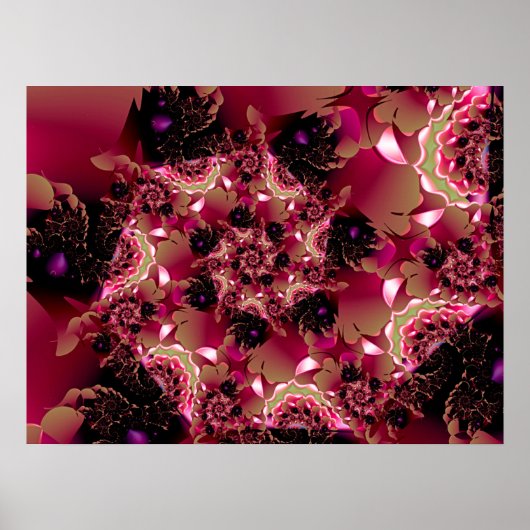 Roze Kantspiraal Poster (Voorkant)