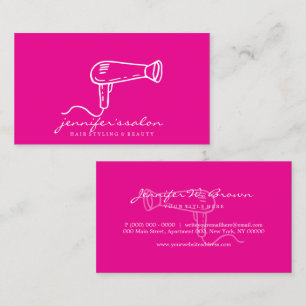 Roze Kapper Stylist Minimaal Beauty Merk Visitekaartje