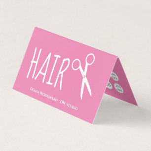 Roze Kapperszaak Klantenkaart Visitekaartje