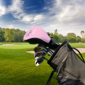 Roze kar monogram script golfheadcover