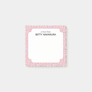 Roze Karakusa Japanse wijnstok patroon Post-it® Notes