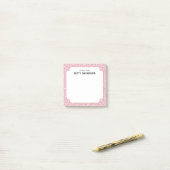 Roze Karakusa Japanse wijnstok patroon Post-it® Notes (Op bureau)