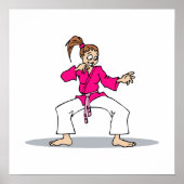 Roze Karate Poster (Voorkant)