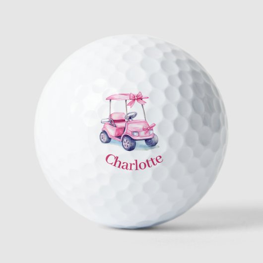 Roze karretjesnaam  golfballen (Voorkant)