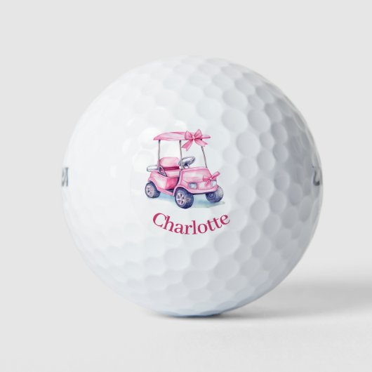 Roze karretjesnaam  golfballen (Voorkant)