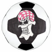 Roze karton Voetbal schedel (Voorkant)
